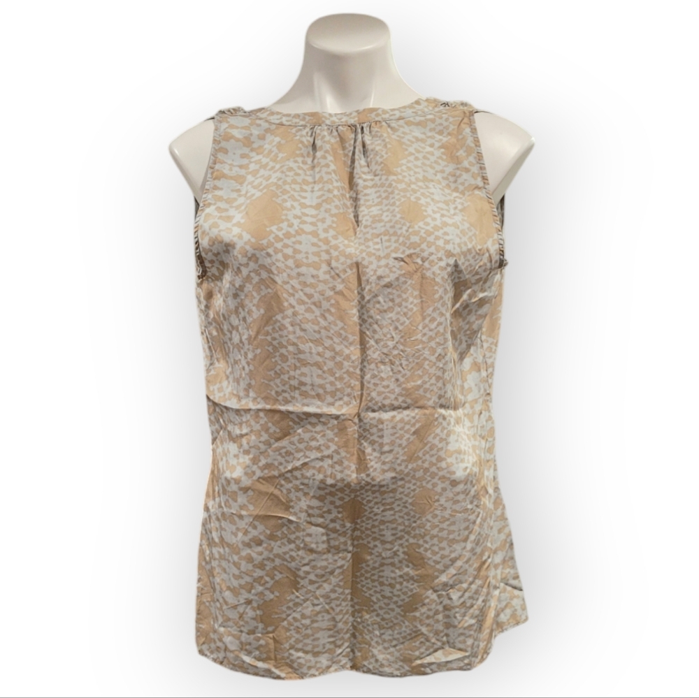 Banana Republic Womens Medium Silk Animal Print Blouse